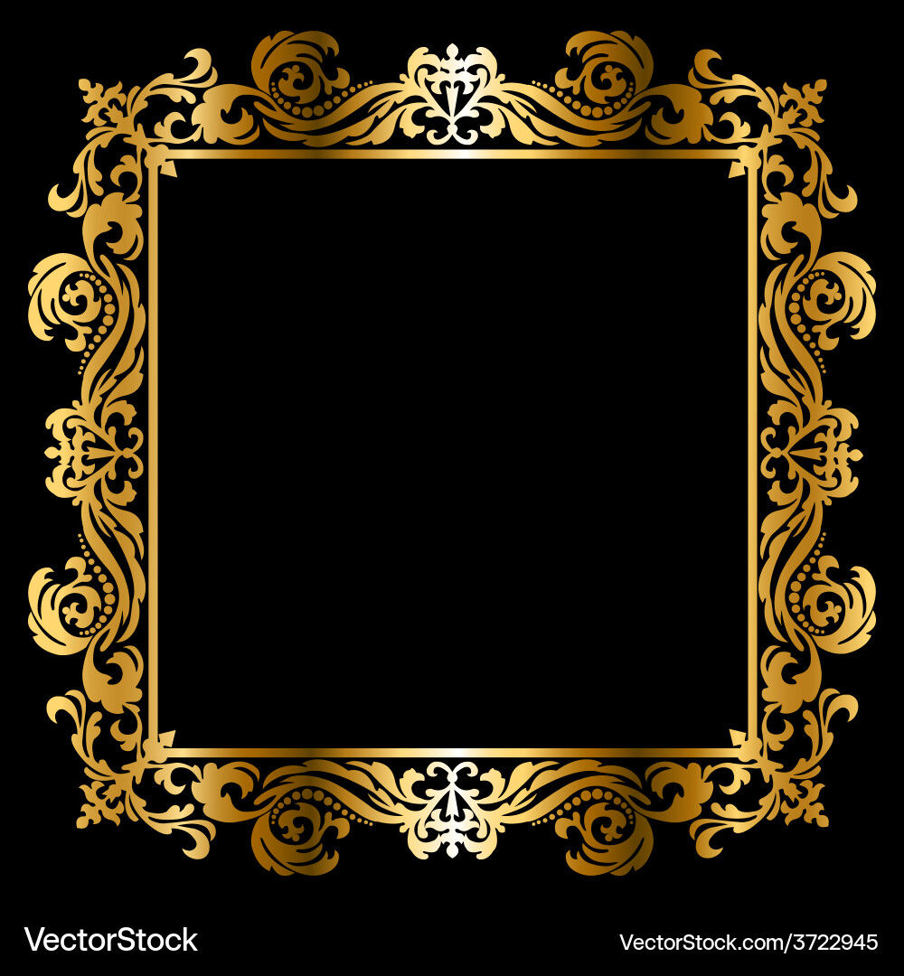 Golden frame Royalty Free Vector Image - VectorStock