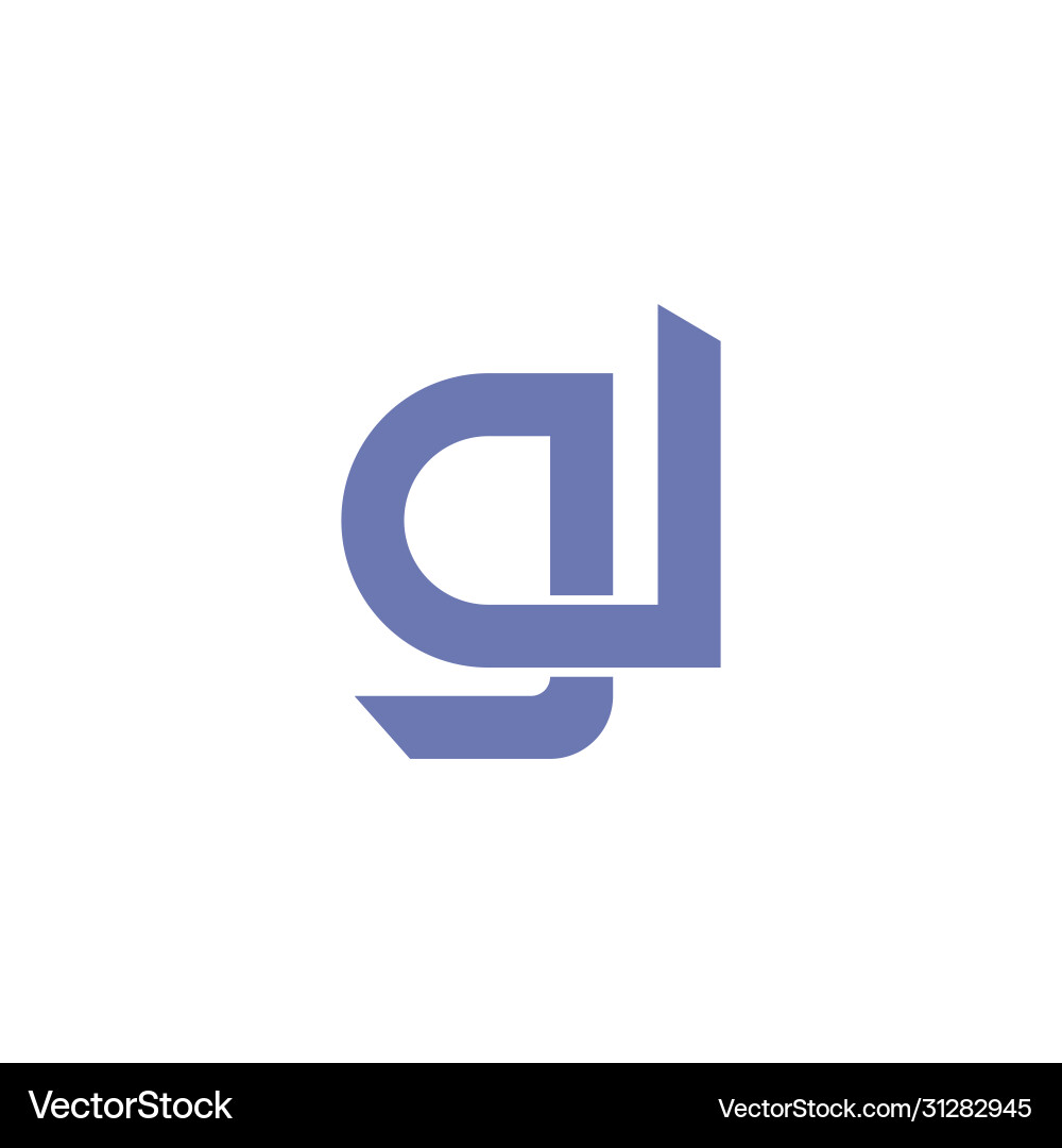 Initial letter gd or dg logo design template Vector Image