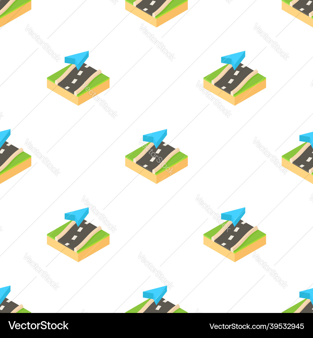 Pointer on road map pattern seamless Pointer on road map pattern seamless vector image