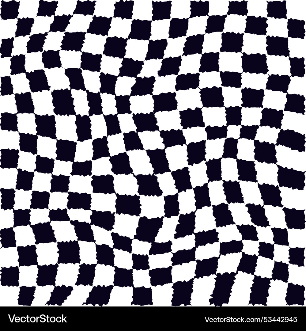 Psychedelic checkerboard pattern Psychedelic checkerboard pattern vector image