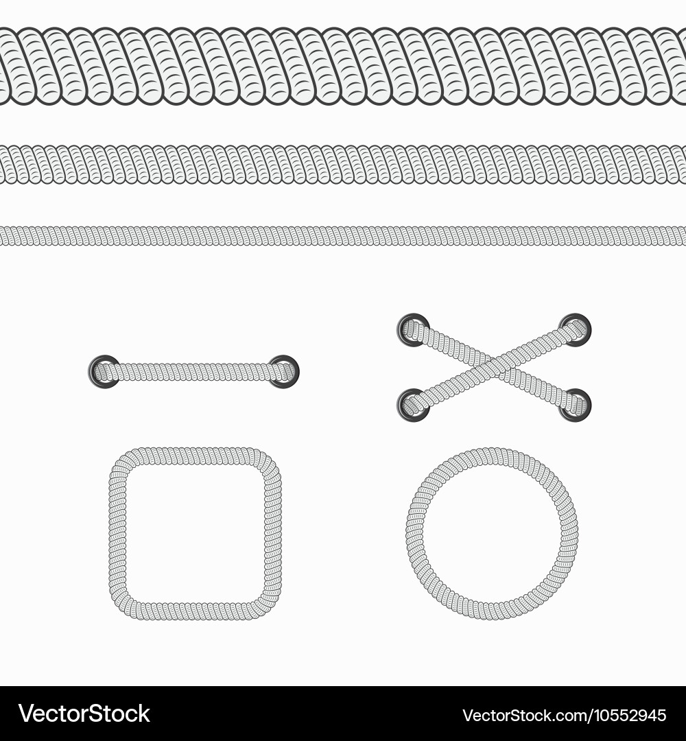 Rope black Royalty Free Vector Image - VectorStock