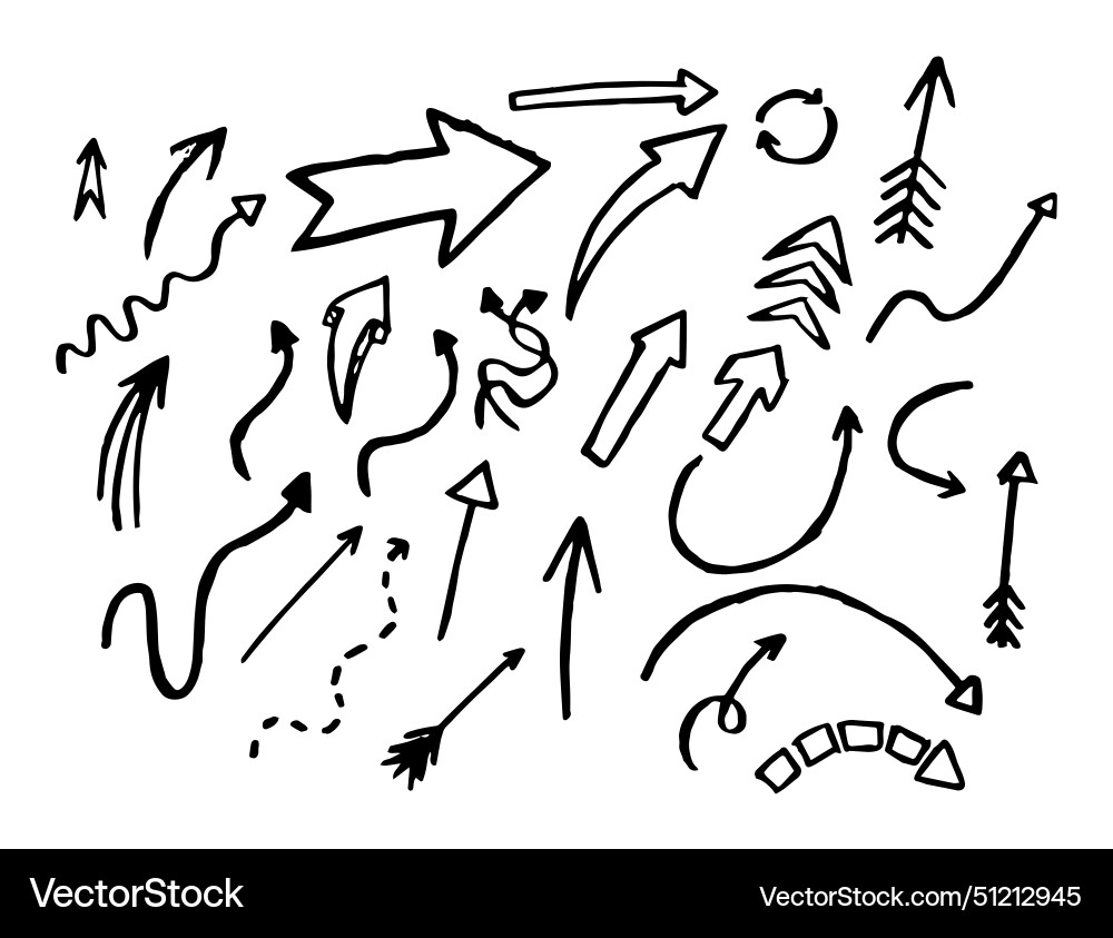 Set of line arrows for apps and web thin Set of line arrows for apps and web thin vector image