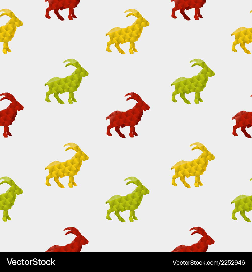 Abstract triangular goat vector image