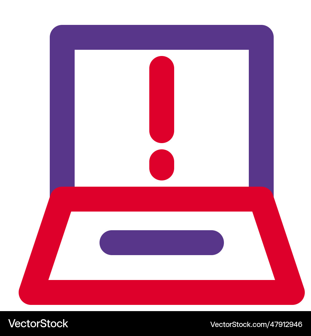 Alert or warning message generated by the system Vector Image