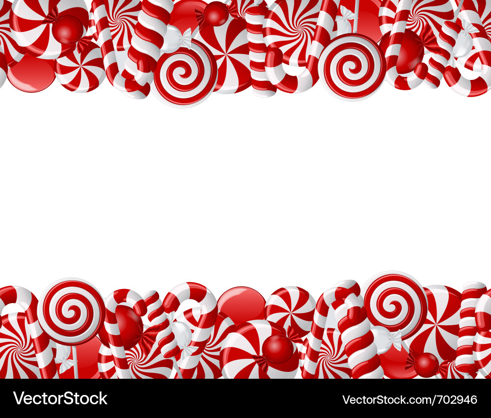 Candy Swirl Frame vector image