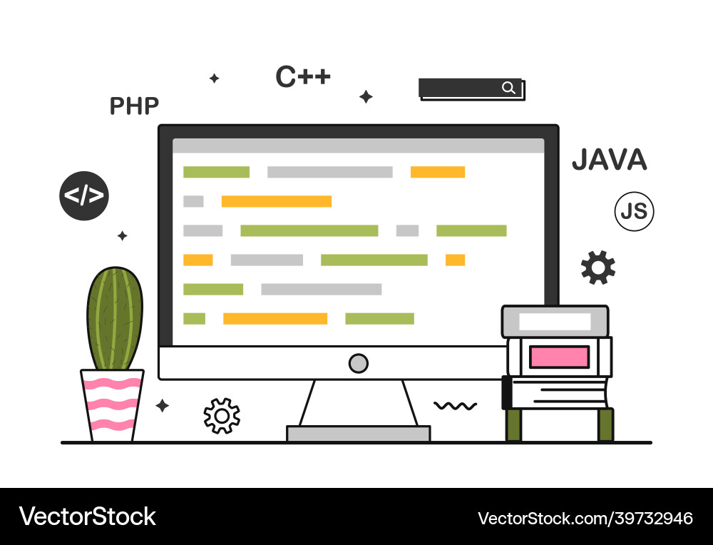 Computer programming concept Computer programming concept vector image