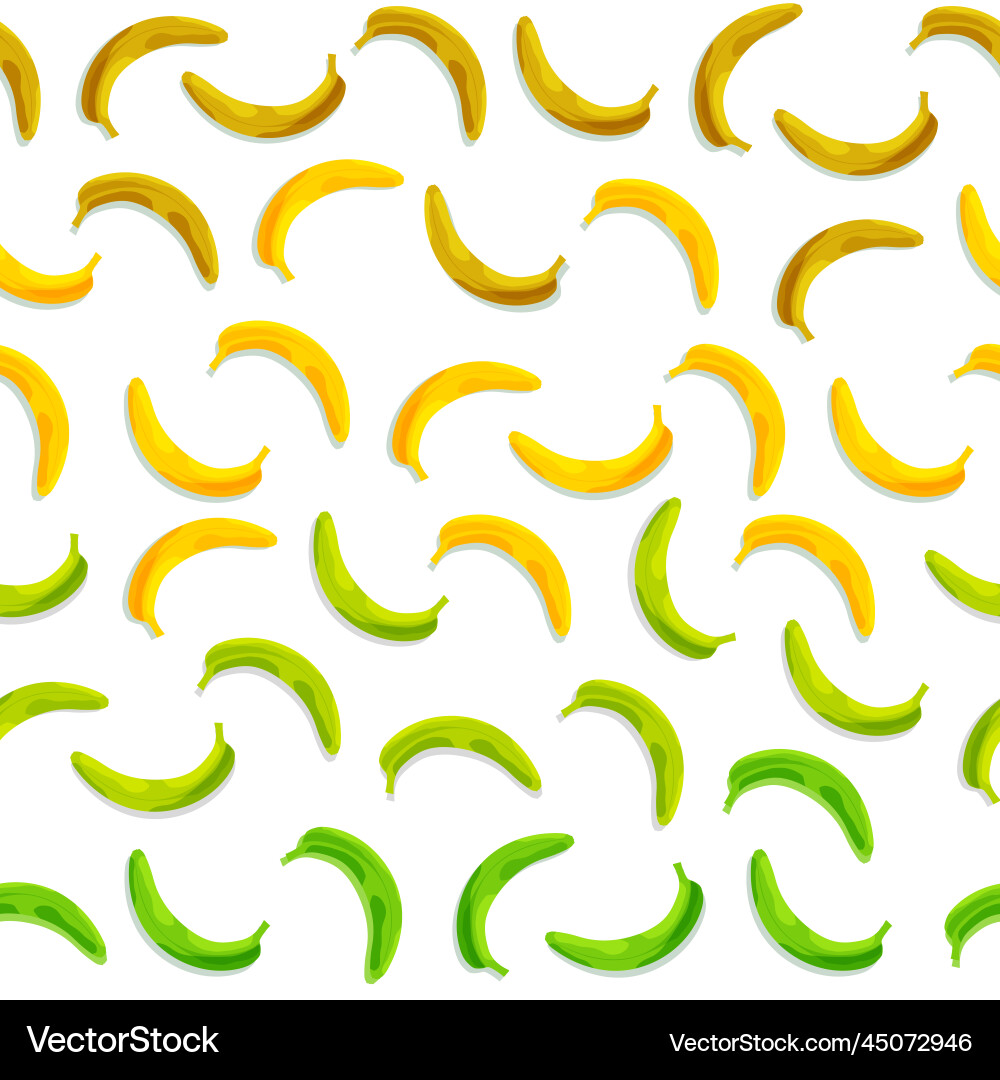 Isolated seamless banana pattern Vector Image