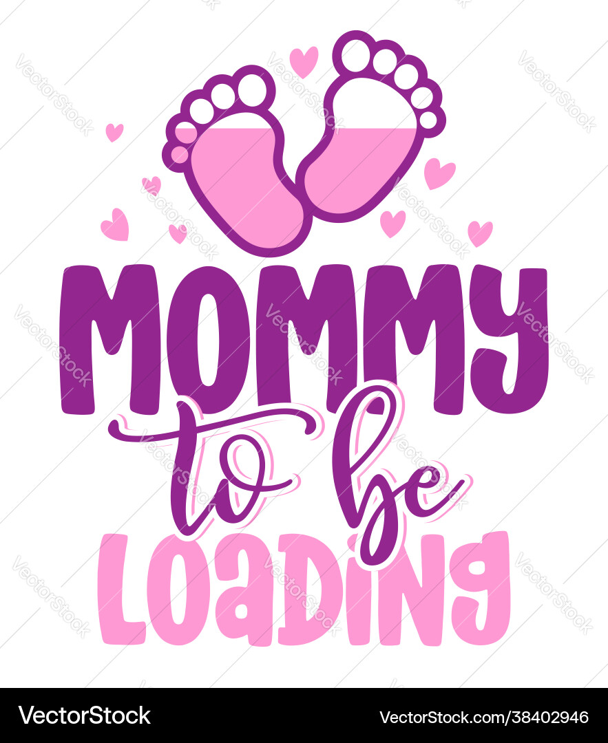 Mommy to be loading - pregnant vector image