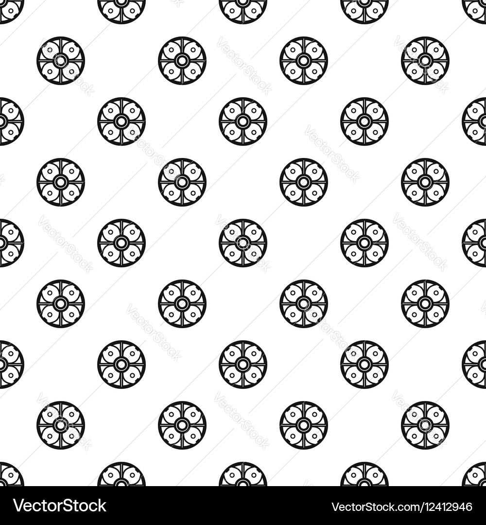 Round battle shield pattern simple style Vector Image