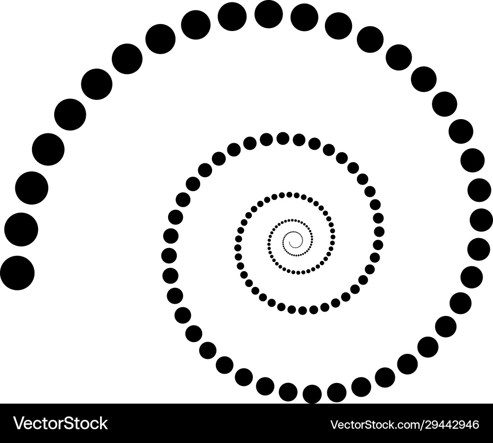 Schwarz gepunktete Spirale Symbol einfach flach Schwarz gepunktete Spirale Symbol einfach flach vektorbild