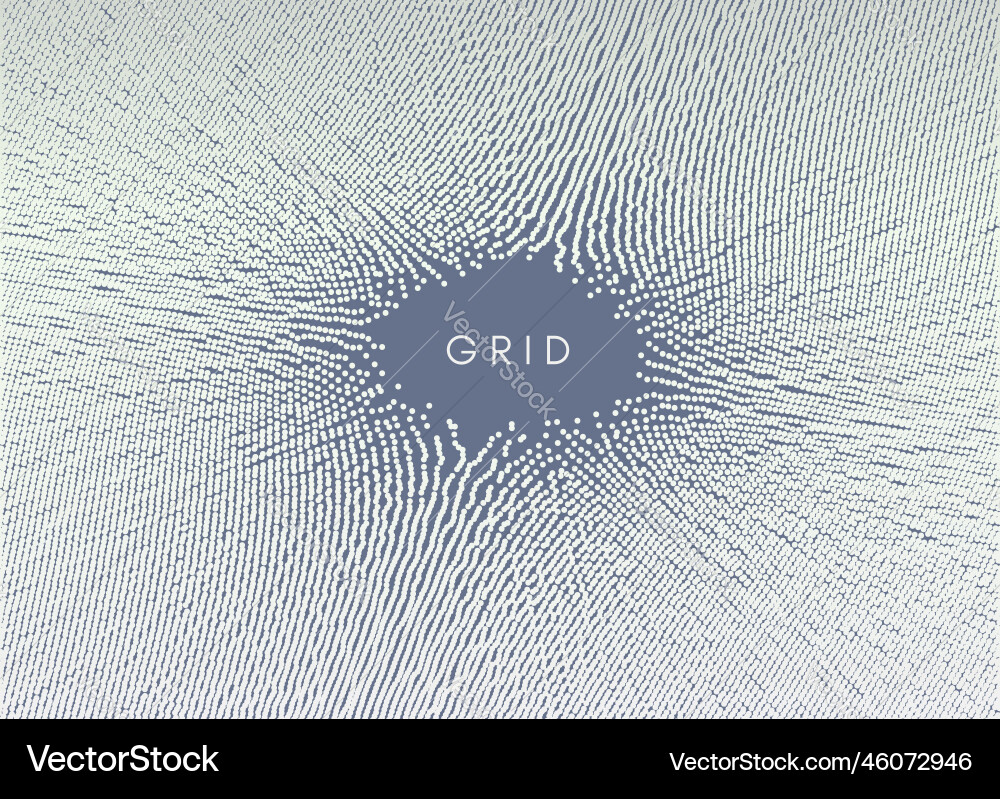 Small particles strive out of center array Small particles strive out of center array vector image