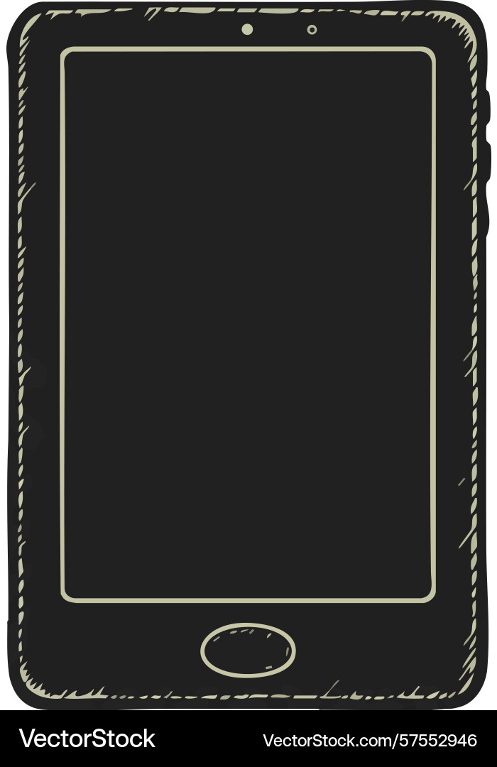 Smartphone device with rounded edges and central Vector Image