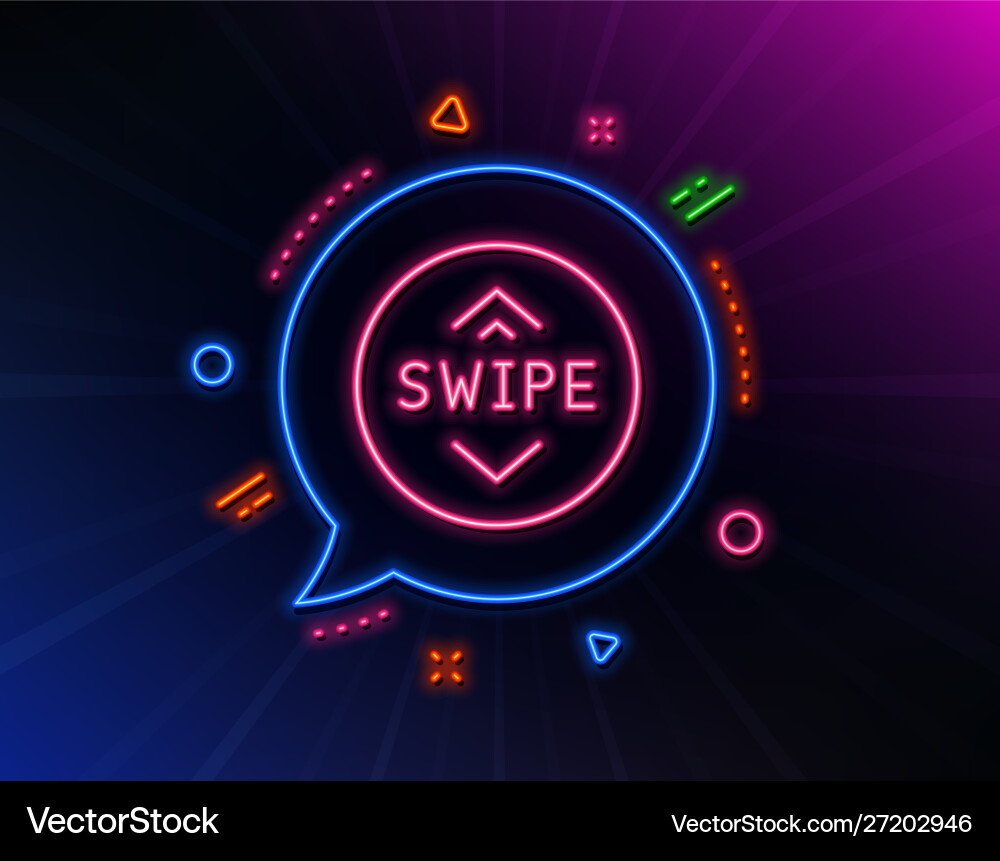 Swipe up button line icon scrolling arrow sign Swipe up button line icon scrolling arrow sign vector image