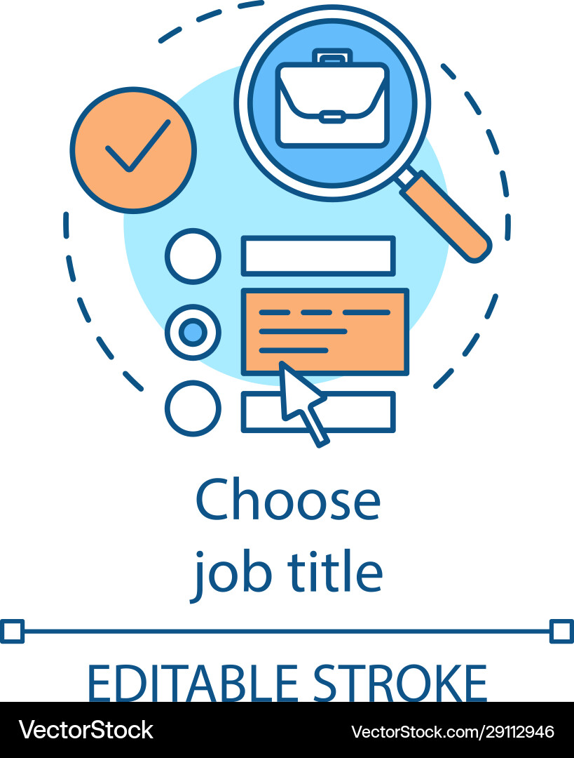 Work searching website concept icon Vector Image