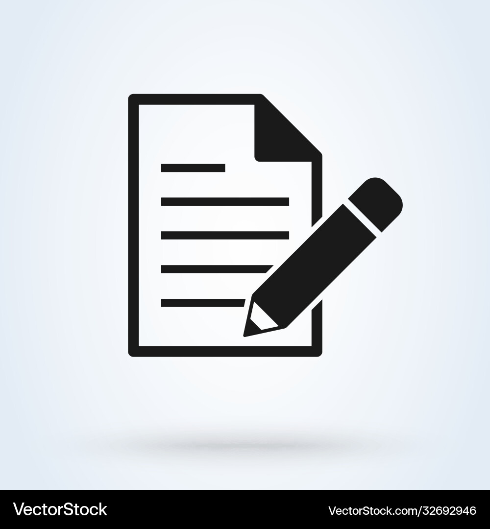 Writing notebook simple modern icon design Vector Image