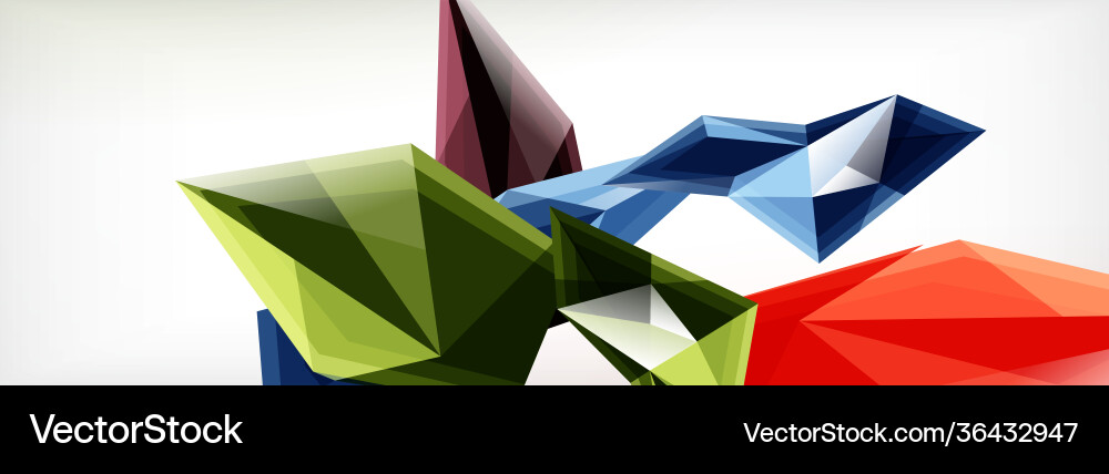 3d triangles and pyramids abstract Vector Image