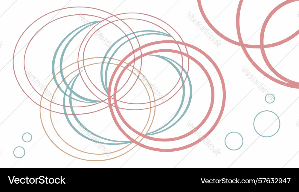 Abstract overlapping circles organic flow design Vector Image