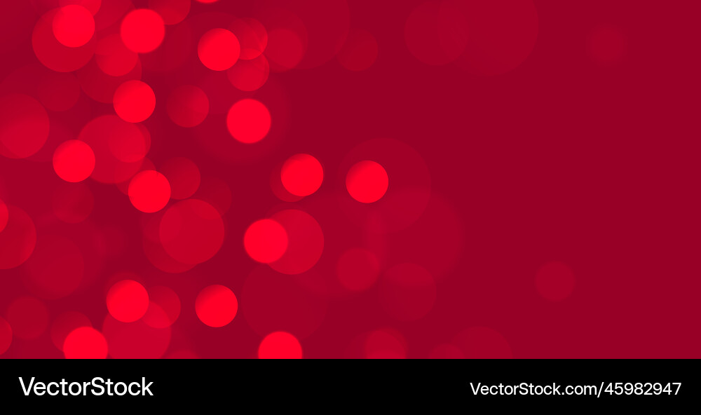 Abstract red bokeh banner with text space vector image