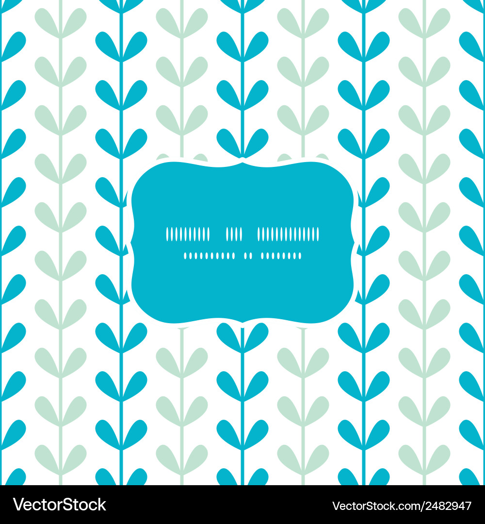 Botanical Leaf Frame Pattern Vector Image