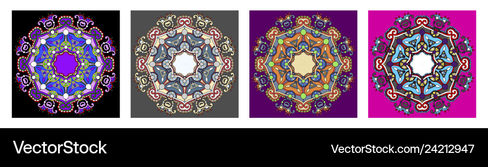 Circle lace ornament round ornamental geometric Circle lace ornament round ornamental geometric vector image