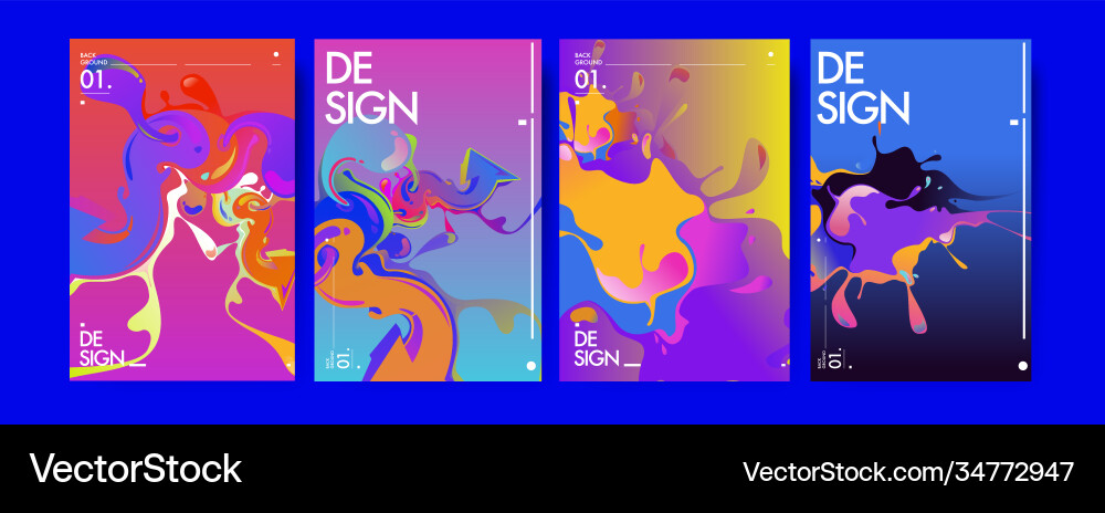 Colorful abstract fluid gradient pattern Colorful abstract fluid gradient pattern Vector Image