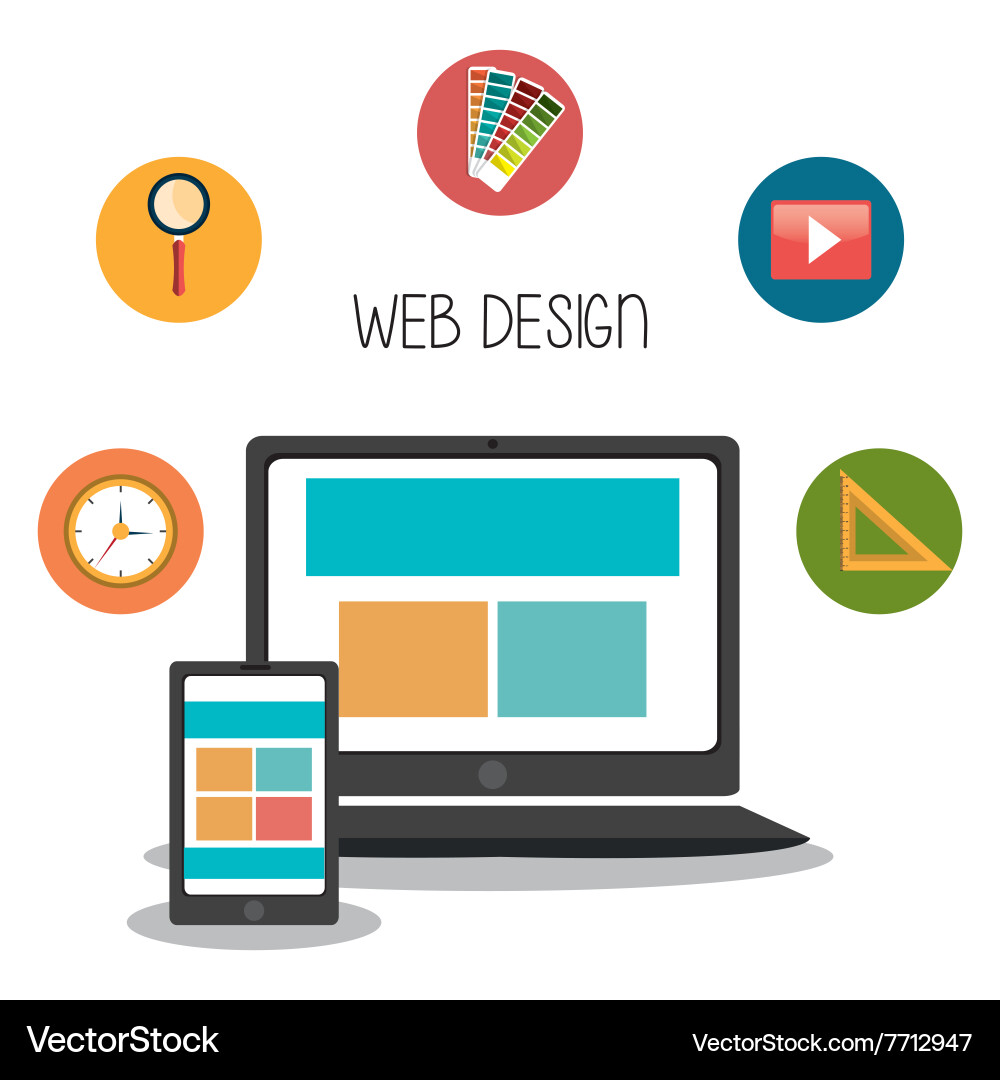 Digital Website Interface Vector Image