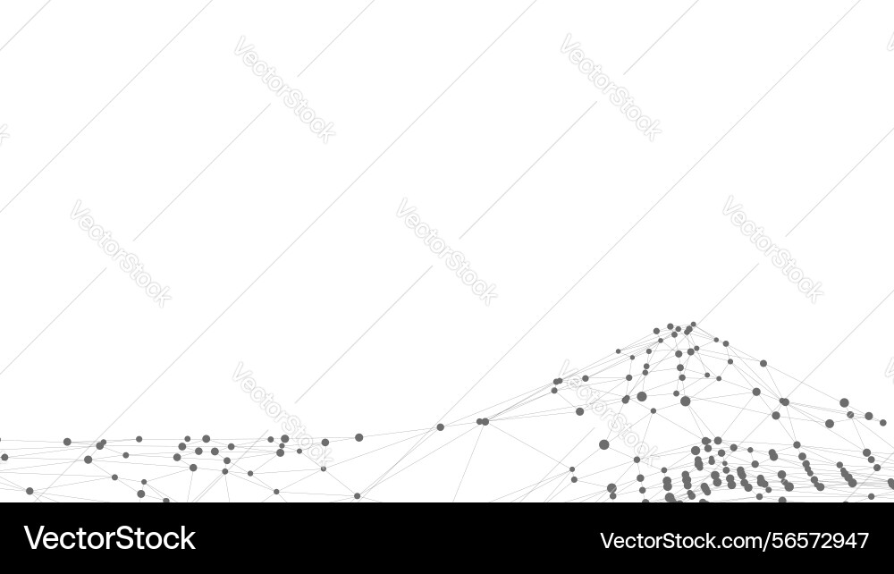 Dots connected by lines abstract wave minimalist Dots connected by lines abstract wave minimalist vector image