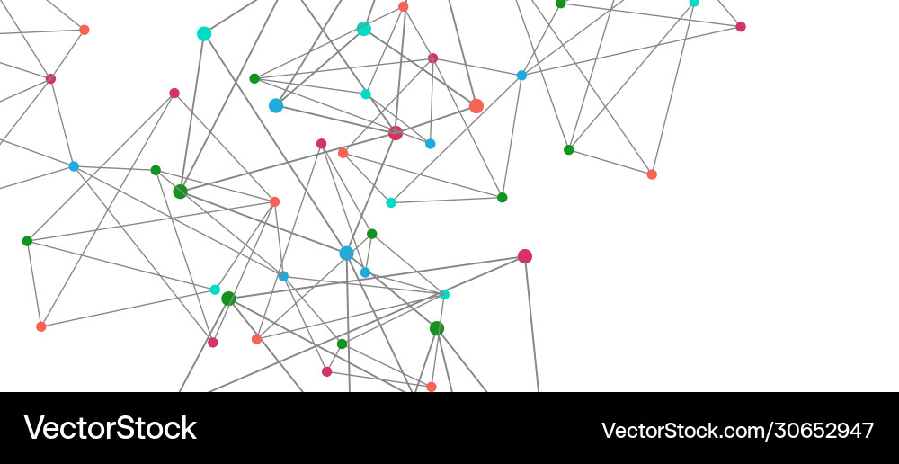 Line points connections triangular technology Vector Image