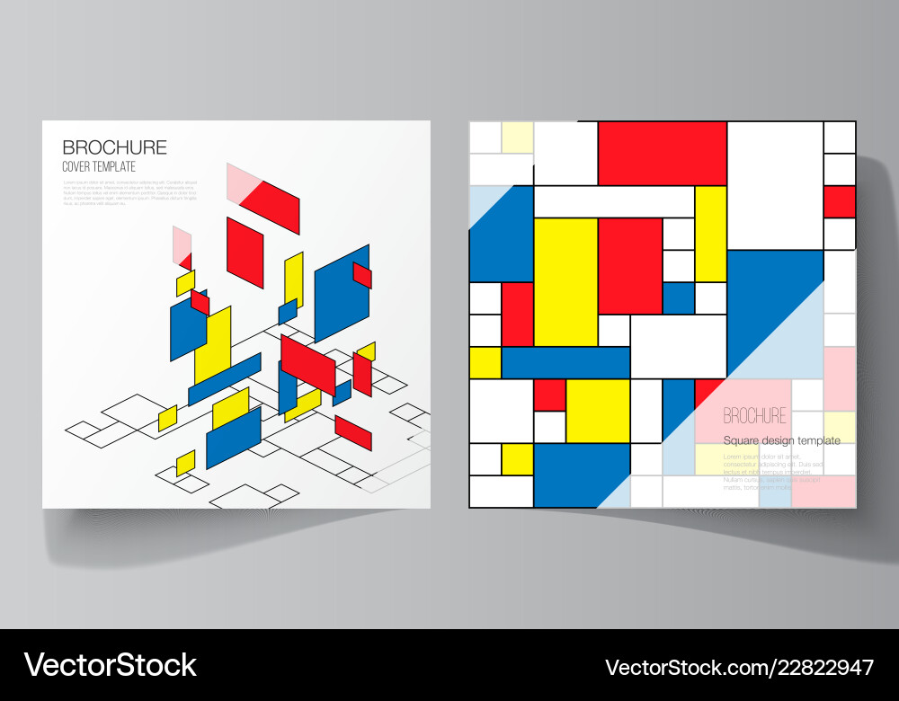 Minimal layout of two square format Minimal layout of two square format vector image