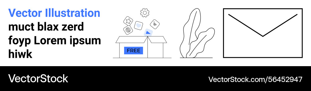 Open box with floating icons envelope Open box with floating icons envelope vector image