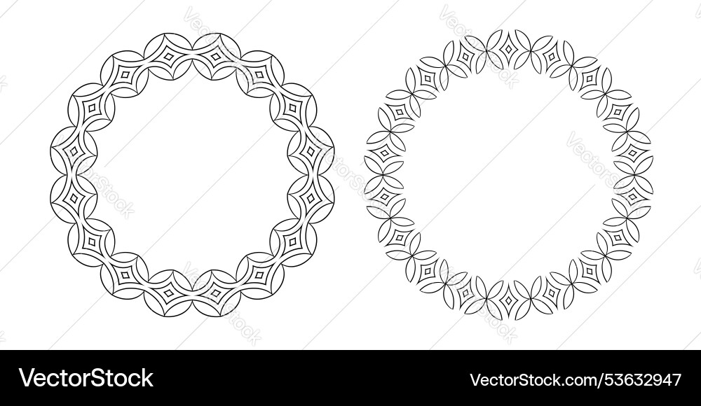 Radial patterns for frames Radial patterns for frames vector image