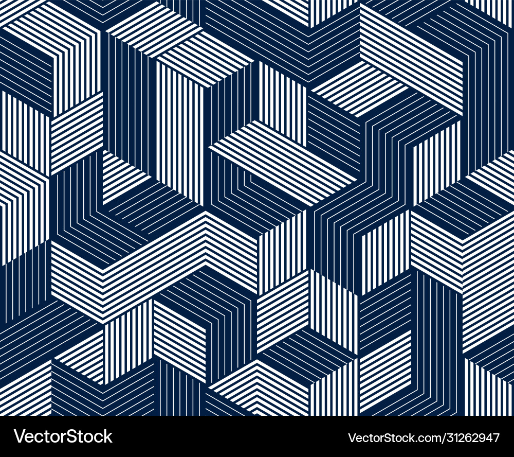 Seamless cubes background lined boxes repeating Seamless cubes background lined boxes repeating Vector Image