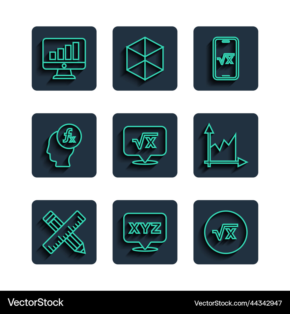 Set line crossed ruler and pencil xyz coordinate Set line crossed ruler and pencil xyz coordinate Vector Image