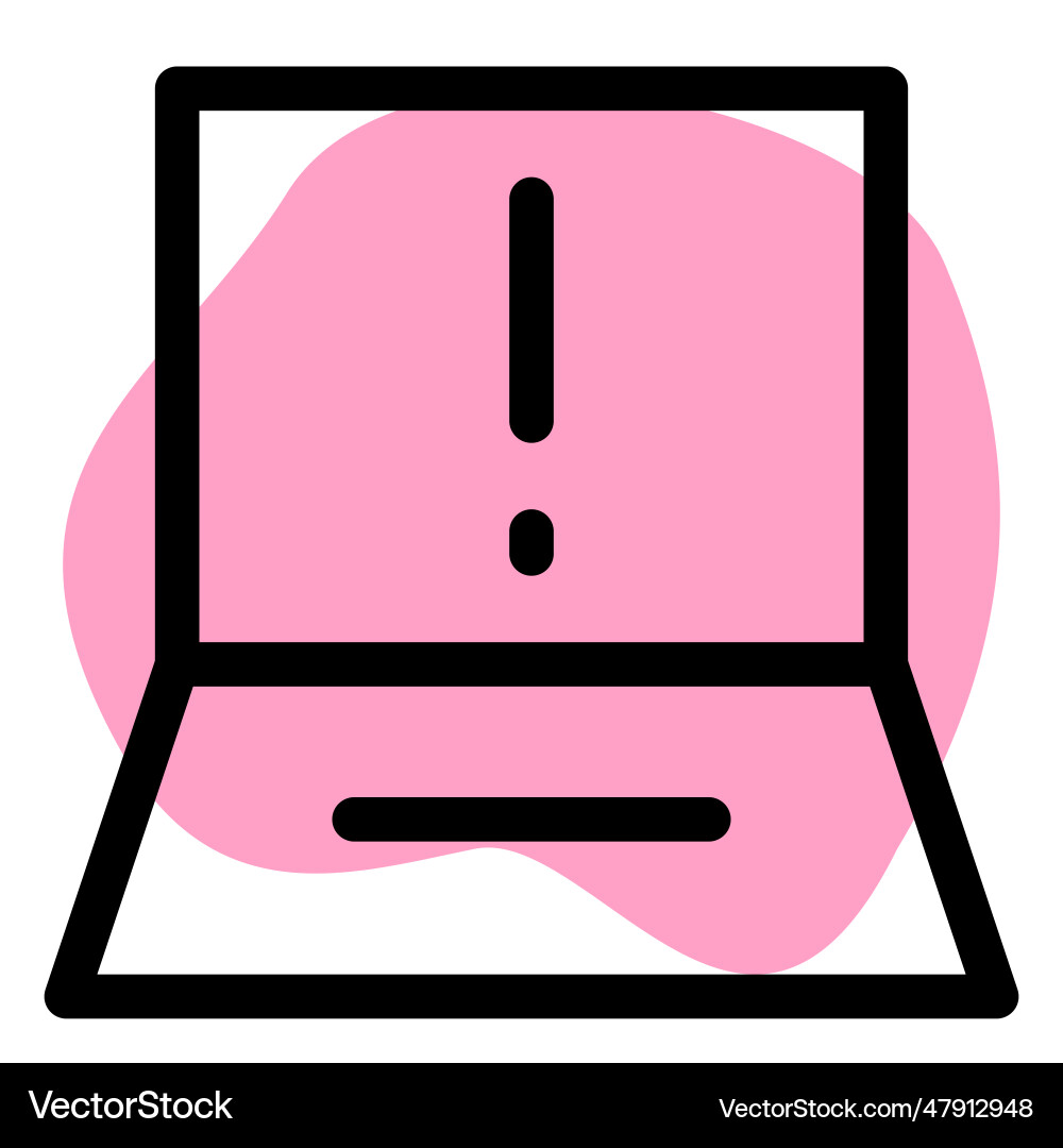 Alert or warning message generated by the system Vector Image