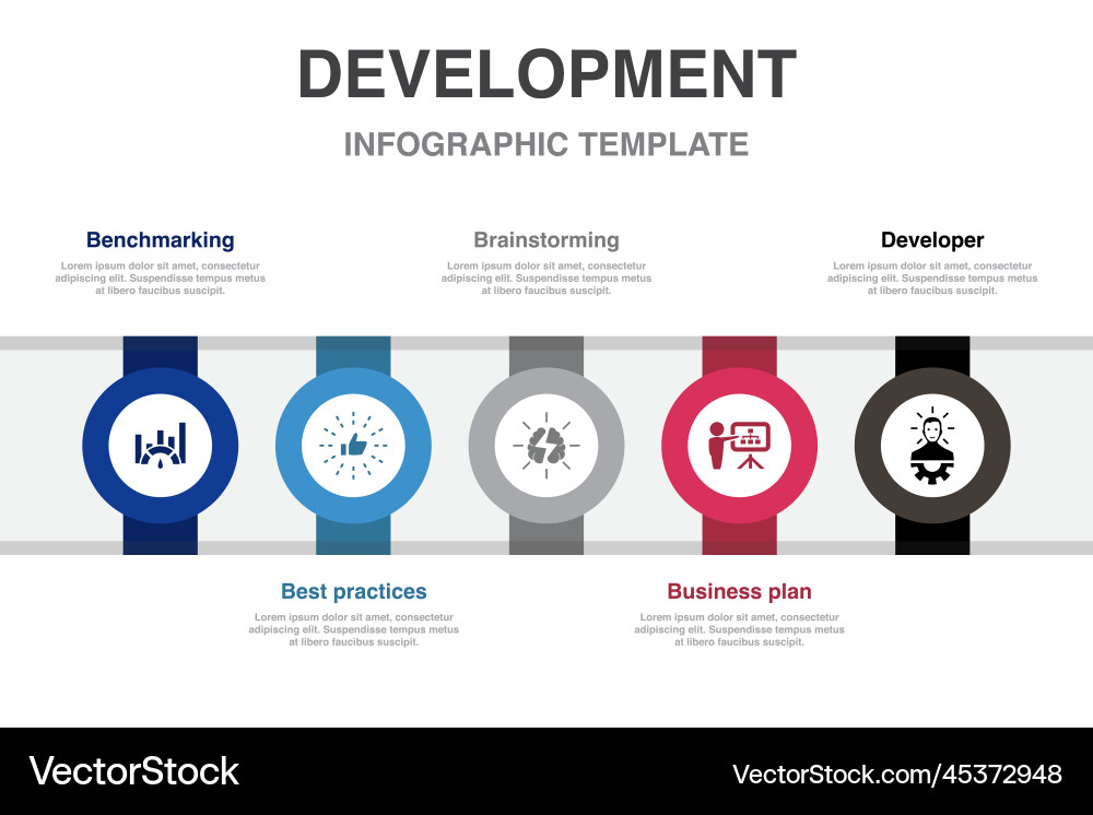 Benchmarking best practices brainstorming vector image