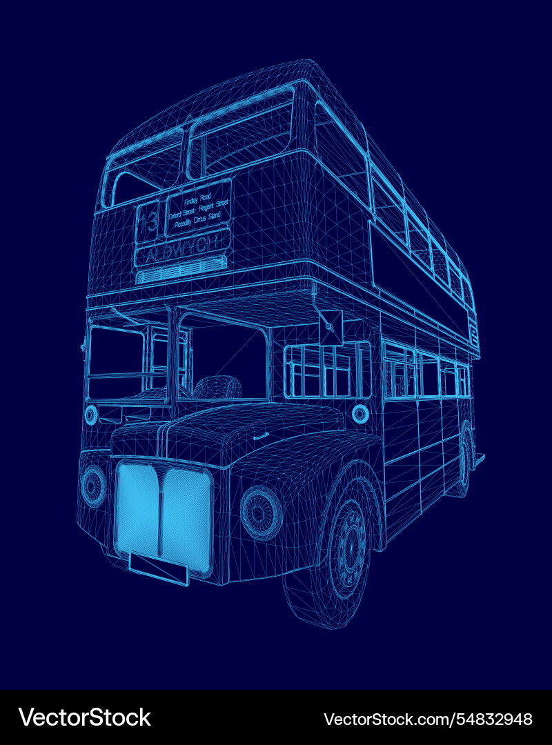 Blue bus with a stripe on the side Blue bus with a stripe on the side vector image