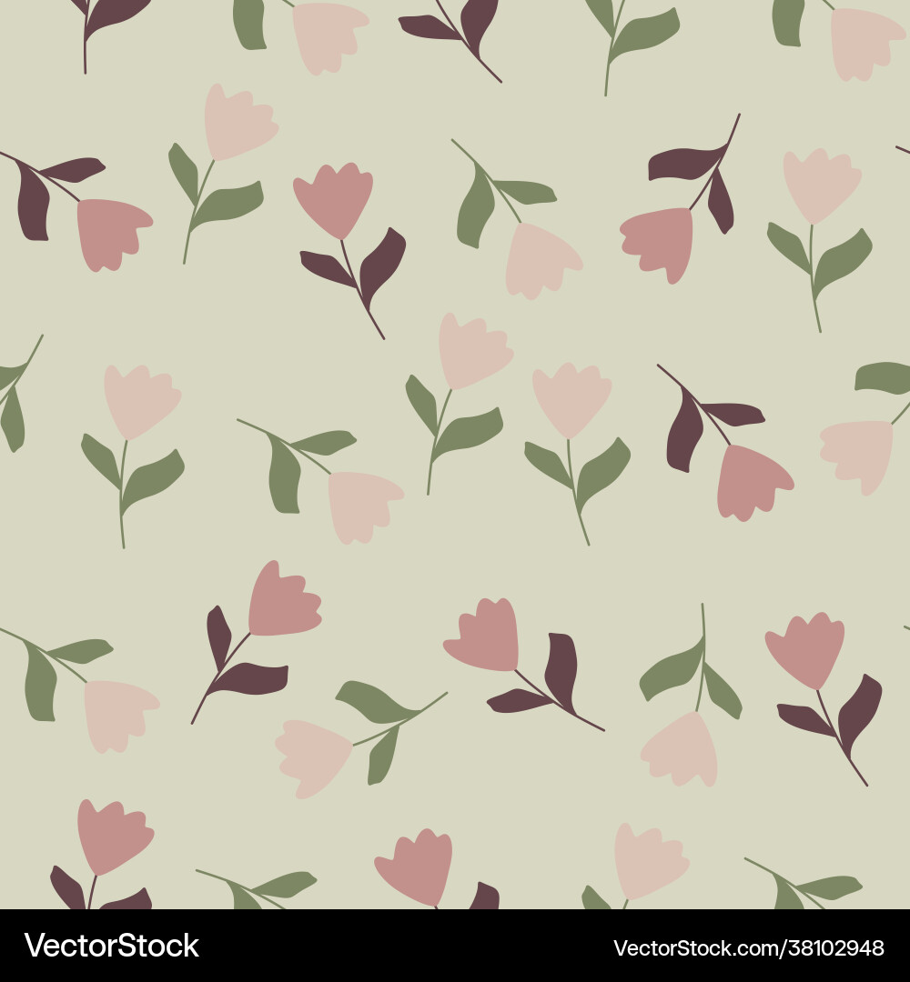 Botanic nature seamless pattern with random Botanic nature seamless pattern with random vector image