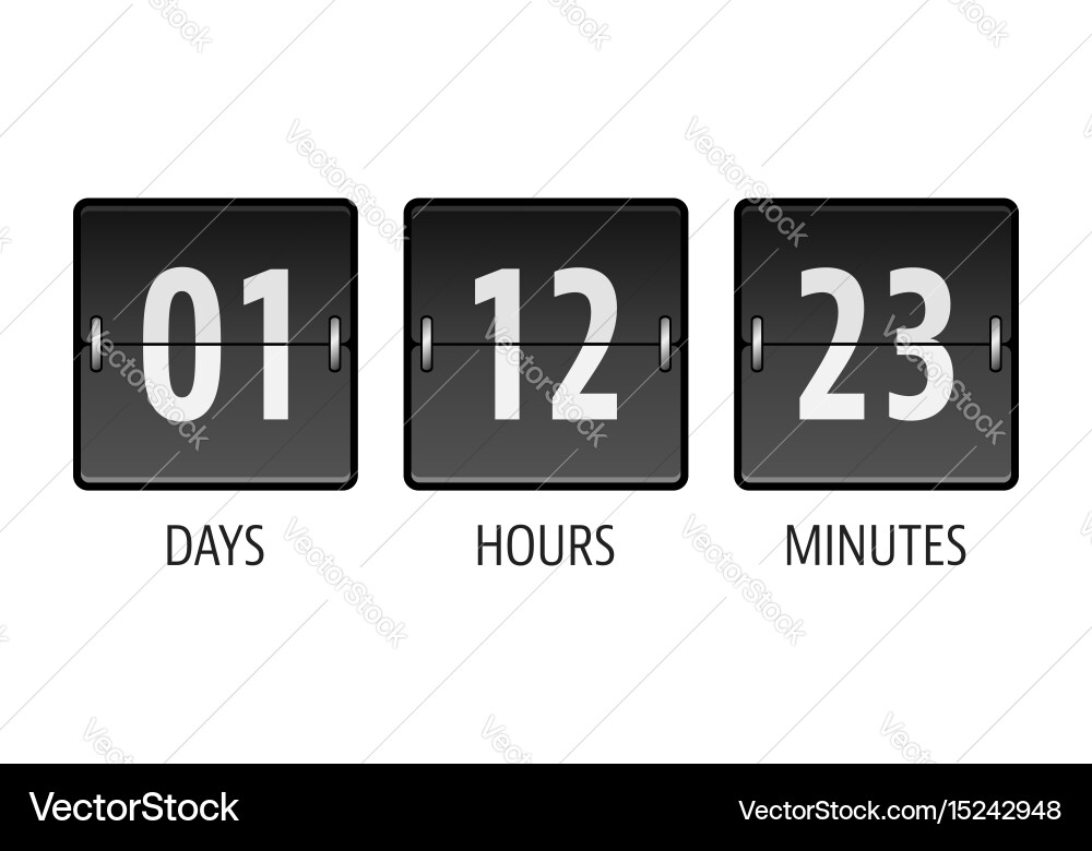 Countdown Timer - Days, Hours, Minutes vector image