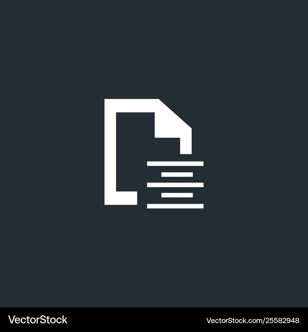 Document text style in center line icon vector image