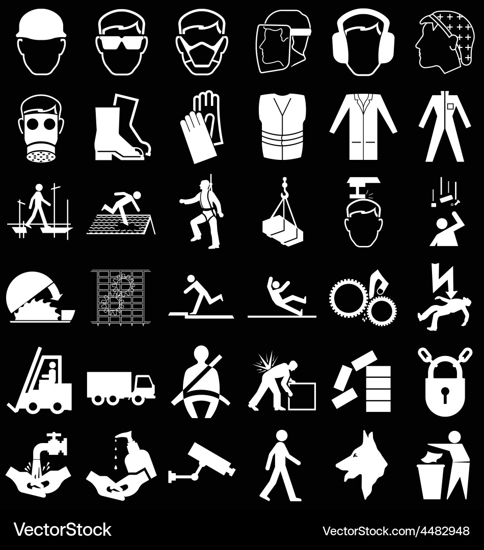 Health and safety graphics Royalty Free Vector Image