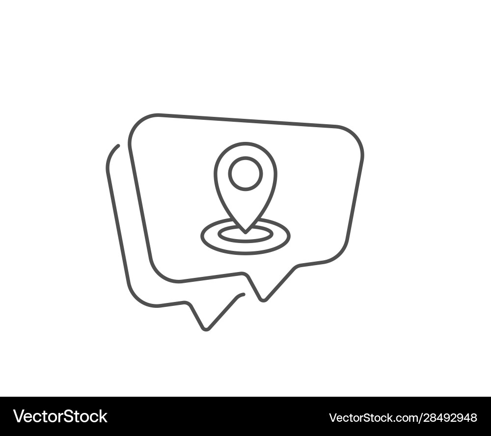 Location line icon map pointer sign vector image
