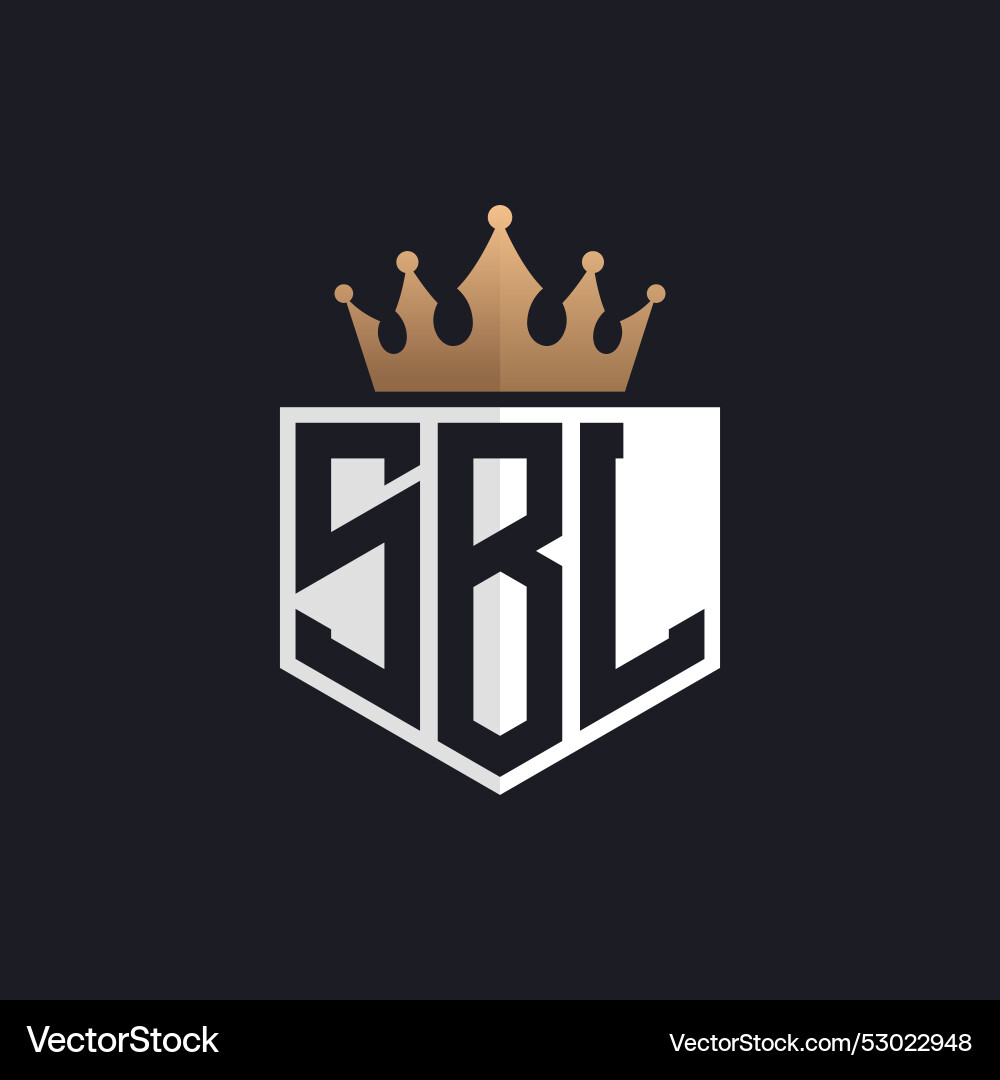 Luxury sbl logo with crown elegant initials – Royalty-Free Vector |  VectorStock, image size:1000x1080