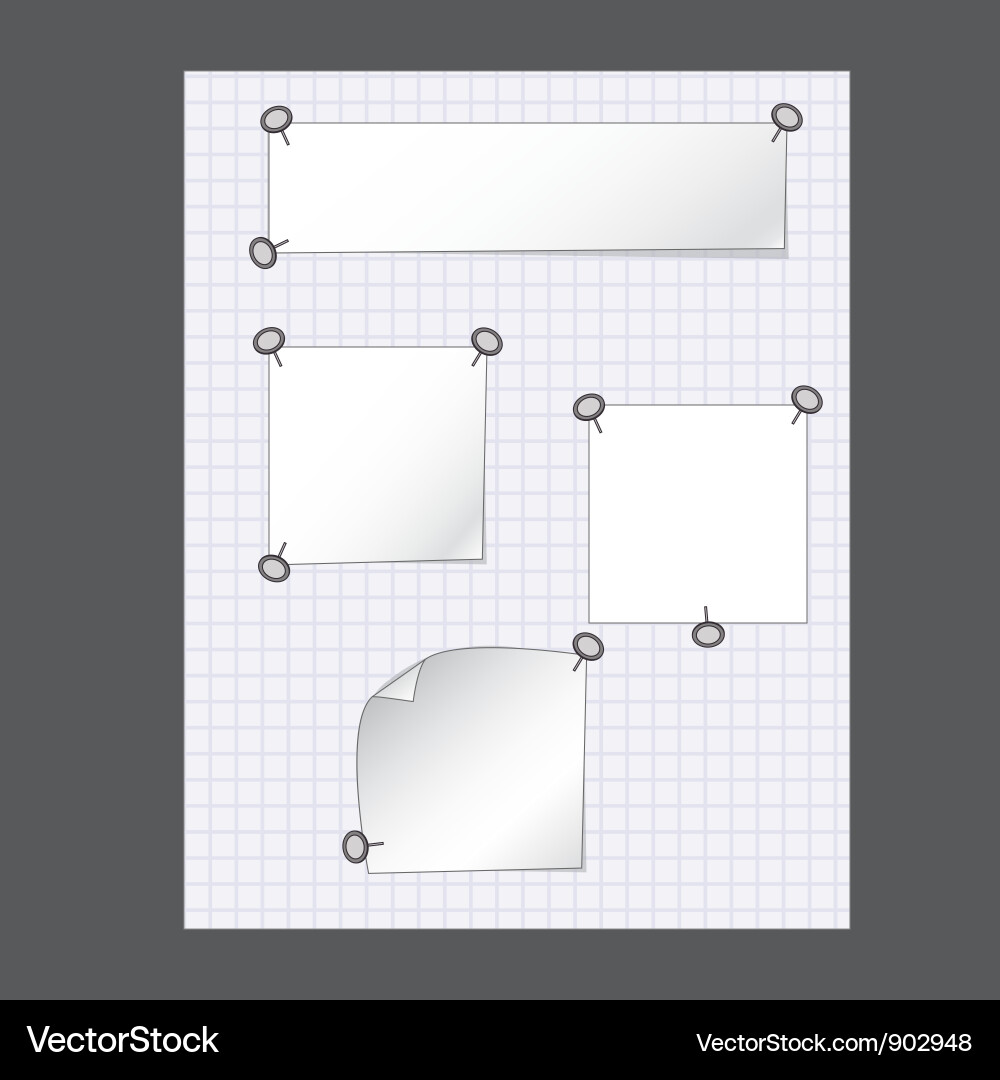 Paper web design with stickers Vector Image