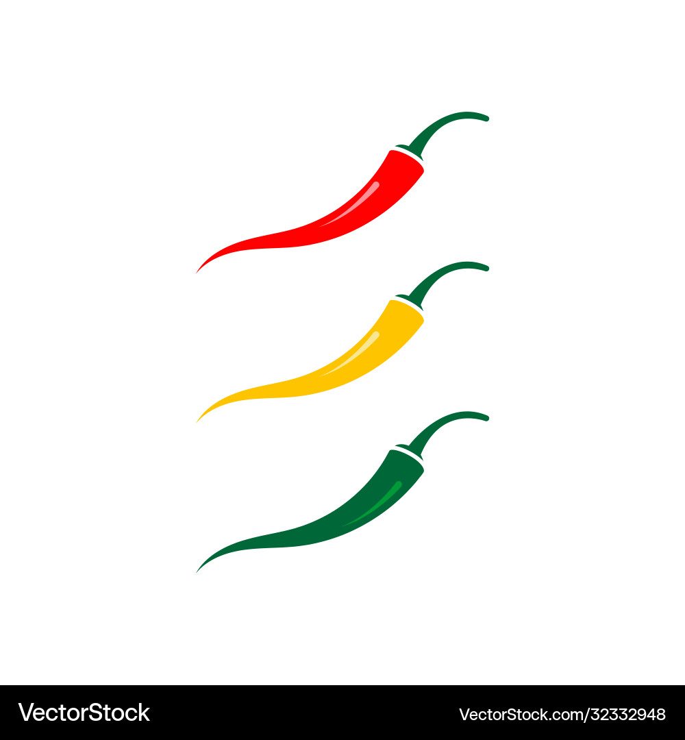 Red hot natural chili icon Red hot natural chili icon vector image