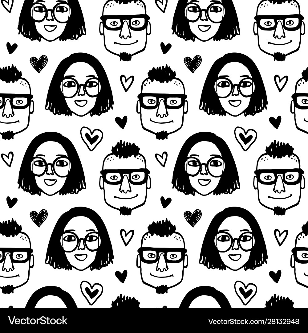 Seamless pattern with funny characters Seamless pattern with funny characters vector image