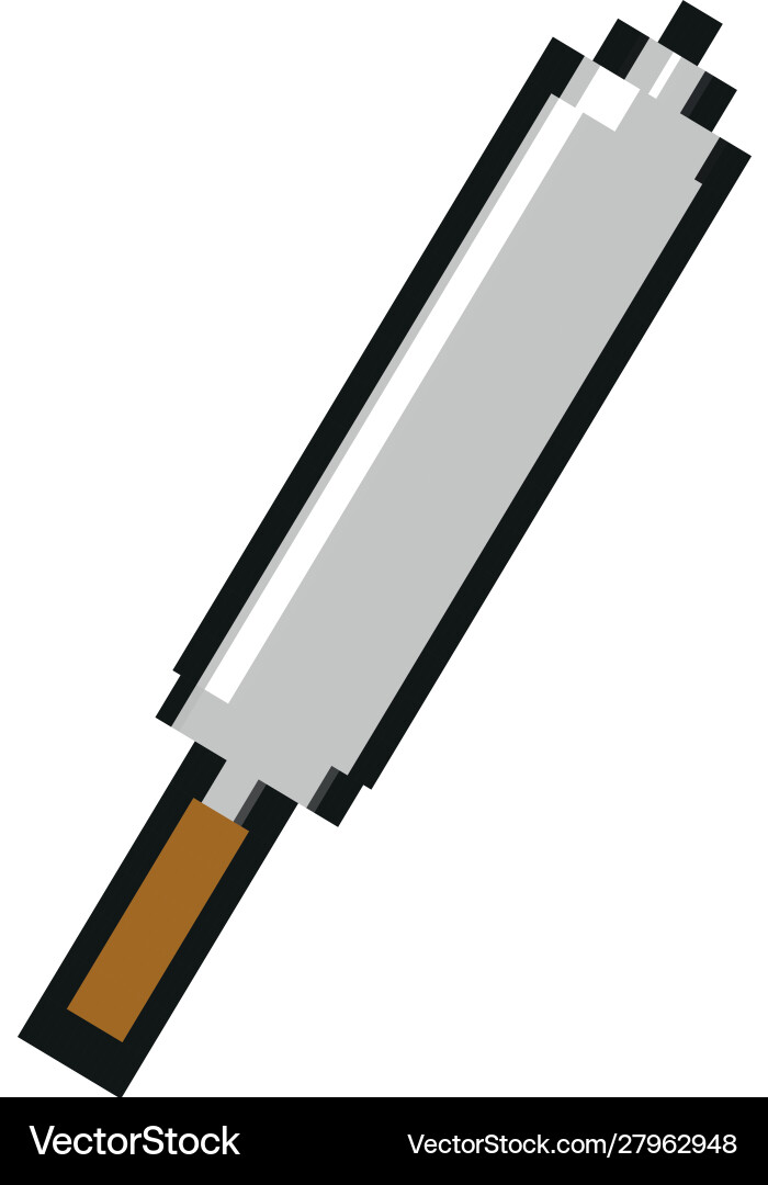 Sword 8 bits pixelated style icon vector image