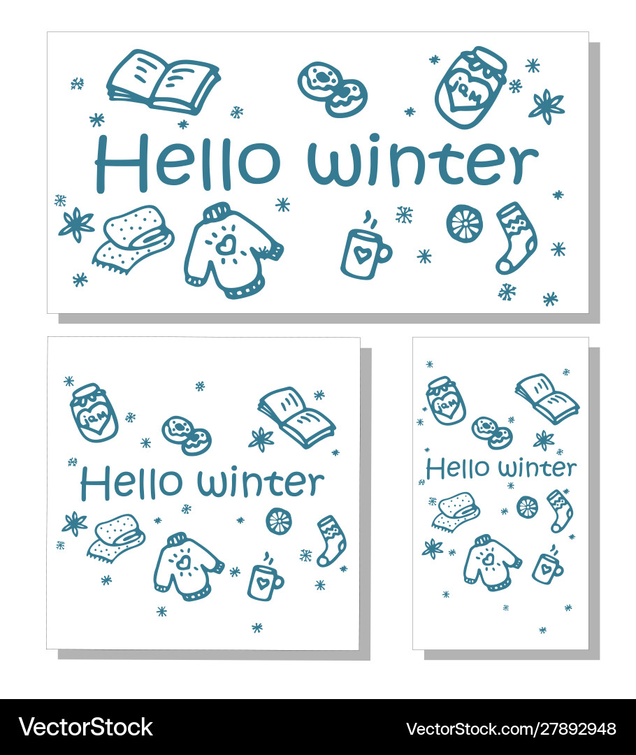 Winter concept for different formats hello Vector Image