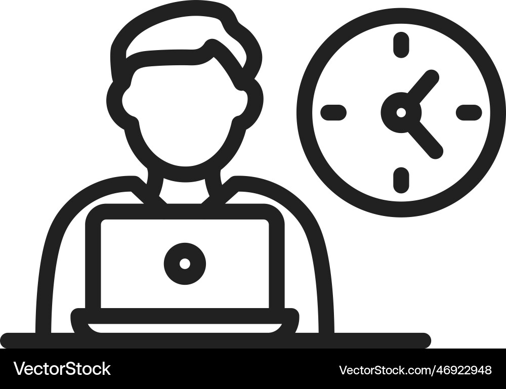 Working time icon image suitable Vector Image