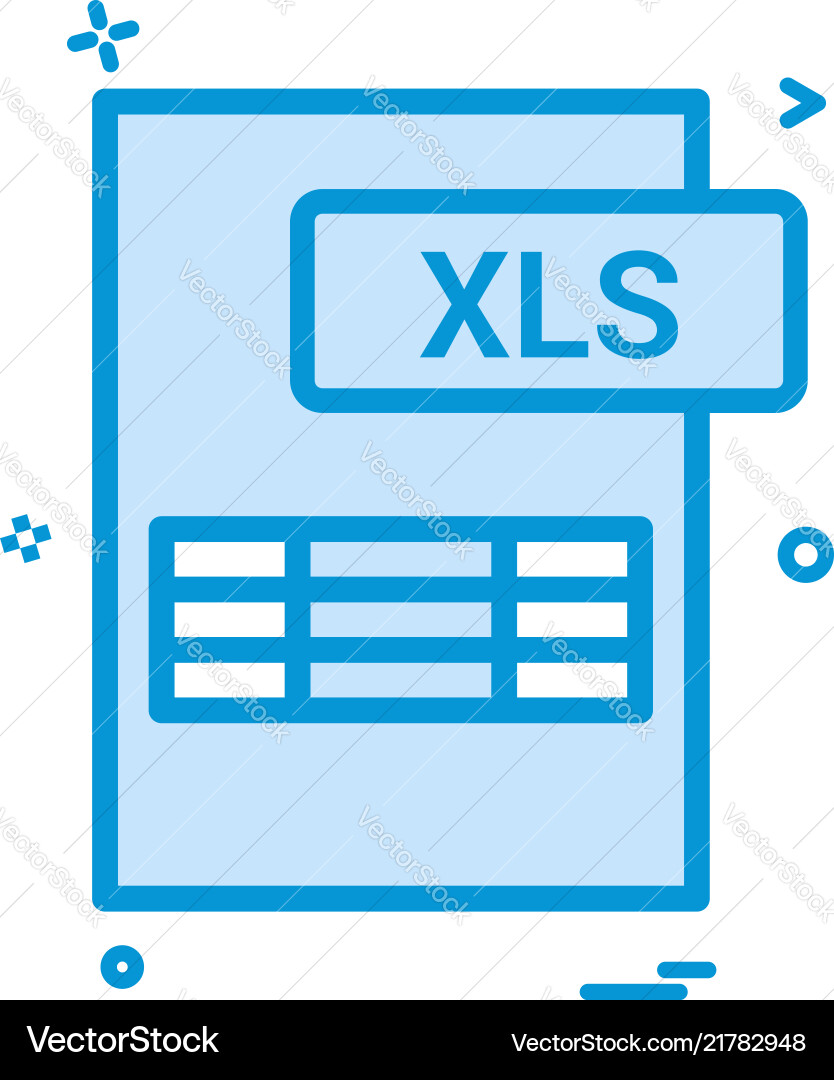 Xls file format icon design Xls file format icon design vector image
