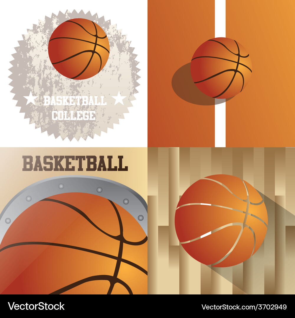 A set of labels and backgrounds with different bas vector image